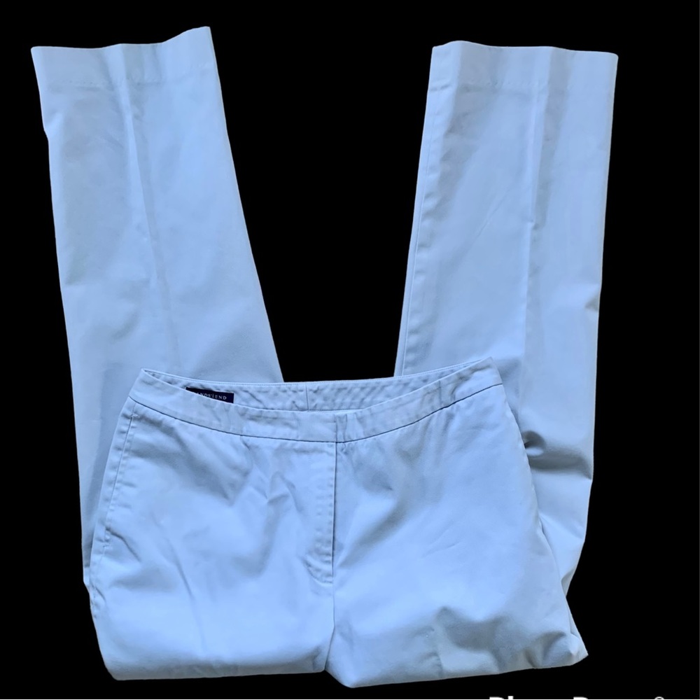 Lands’ End Light Khaki Plain FrontPants, Size 10.
